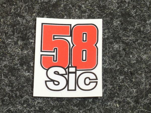 Picture of Marco Simoncelli sticker 58 SIC 7cm.