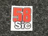 Picture of Marco Simoncelli sticker 58 SIC 7cm.