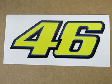 Afbeelding van Valentino Rossi Sticker 46 yellow 13 cm YZR style