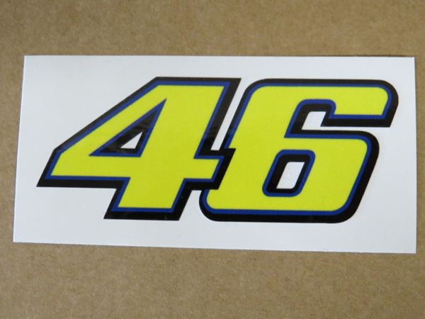 Picture of Valentino Rossi Sticker 46 yellow 13 cm YZR style