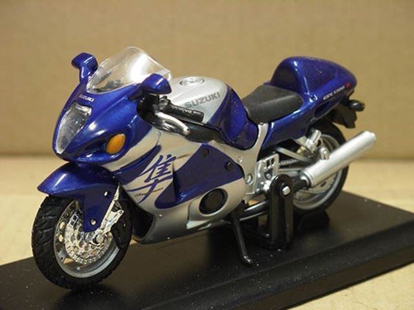 Picture of Suzuki GSX-R1300 Hayabusa 1:18 grijs/blauw