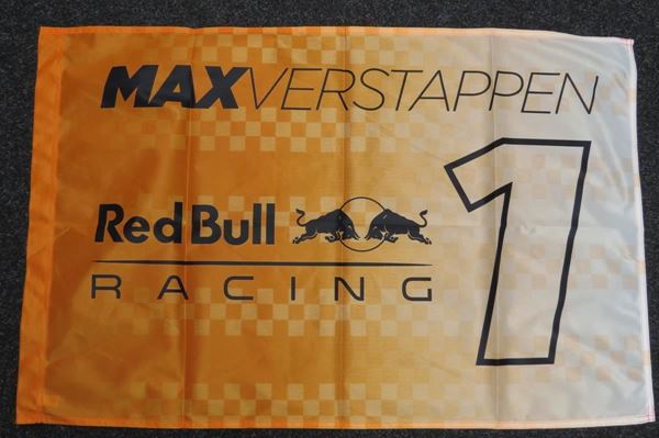 Afhankelijkheid zien koelkast Max Verstappen Red Bull Racing vlag / flag 701202357