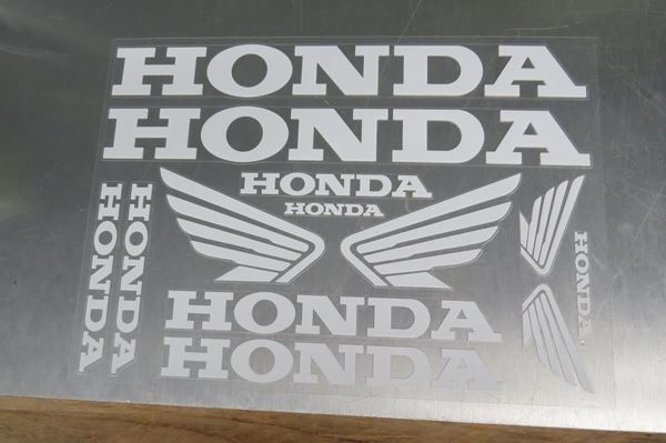 Picture of Sticker set Honda wit