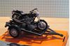 Picture of Harley Davidson FXDL Dyna Low Rider black + trailer  1:18