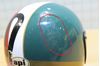 Picture of Giacomo Agostini AGV helmet 1972 1:5 breuk