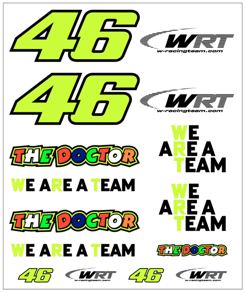 Picture of Valentino Rossi WRT large stickers VAUST498003