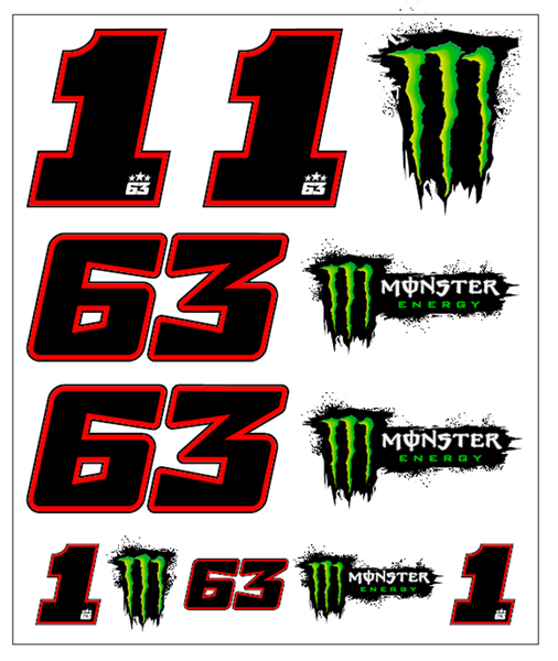 Picture of Francesco Pecco Bagnaia Monster big sticker set MBUST513003