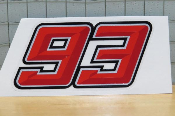 Picture of Marc Marquez #93 sticker 3D red