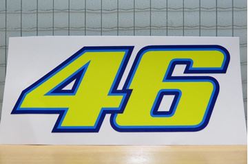 Afbeelding van Valentino Rossi Sticker 46 yellow 13 cm YZR style