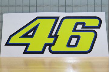 Afbeelding van Valentino Rossi Sticker 46 yellow 13 cm YZR style